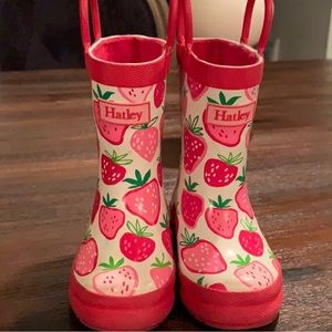Hatley strawberry rain boots- toddler size 4